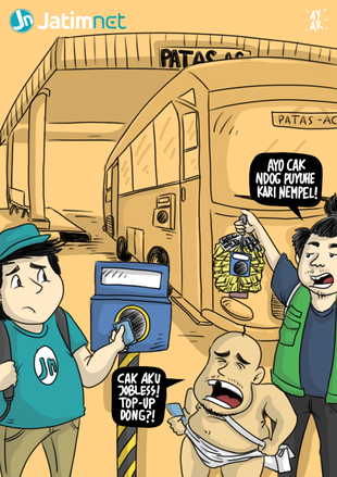 Duit Elektronik untuk Penumpang Bus