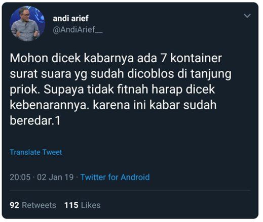 Andi Arief Dilaporkan ke Kepolisian dan Tuai Kecaman