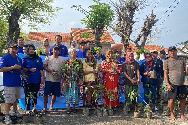 Karang Taruna Probolinggo Tanam 200 Pohon Mangga di Pulau Gili Ketapang