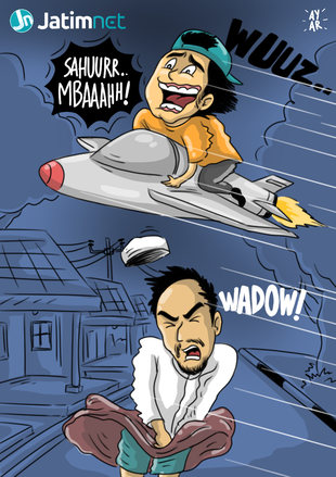 Pesawat Tempur Membangunkan Sahur
