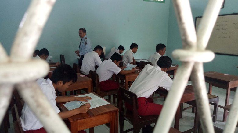 Enam Belas Anak Ikut USBN SD di LPKA Blitar