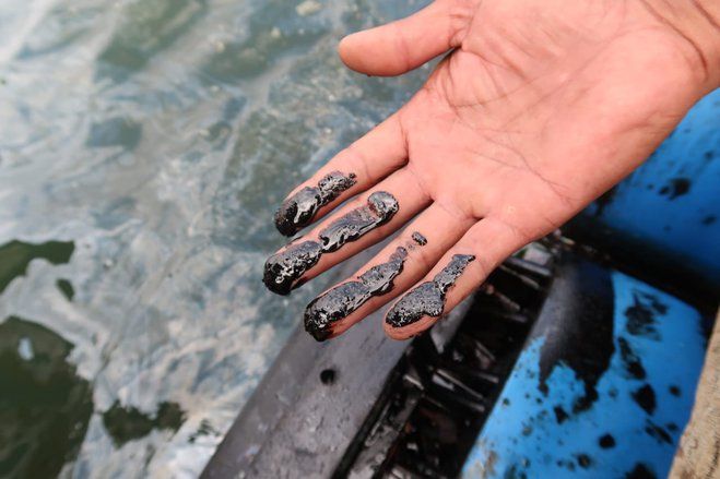 Pantai Bangsring Banyuwangi di Selat Bali Diduga Tercemar Tumpahan Oli