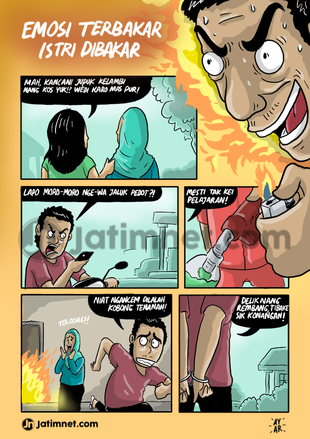 Emosi Terbakar, Maspuryanto Bakar Istrinya