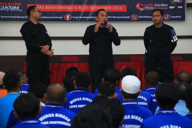 KPU Banyuwangi Sosialisasi Pemungutan Suara Pilkada di Lapas