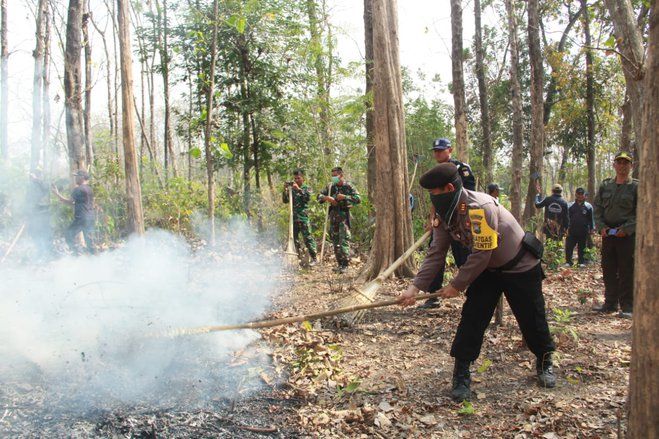 Pemadaman Hutan dan Lahan Dianjurkan Gunakan Gepyok Sebelum Api Meluas
