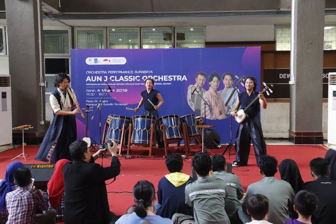 AUN J&nbsp; Kenalkan Alat Musik Tradisional Jepang di ITS