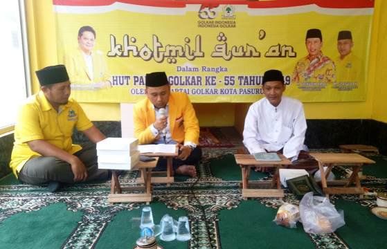 Peringati HUT Ke 55, Golkar Kota Pasuruan Khataman Alquran