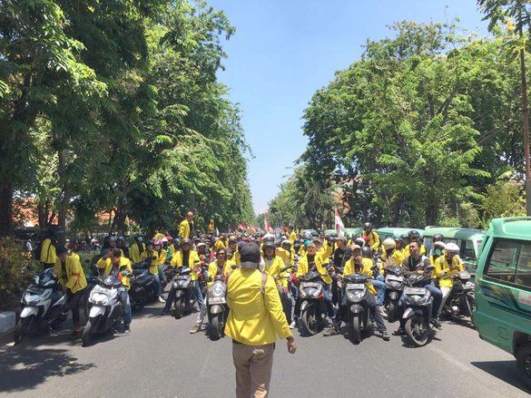 Universitas Tidak Mendukung, 400 Mahasiswa Ubhara Tetap Ikut Unjuk Rasa