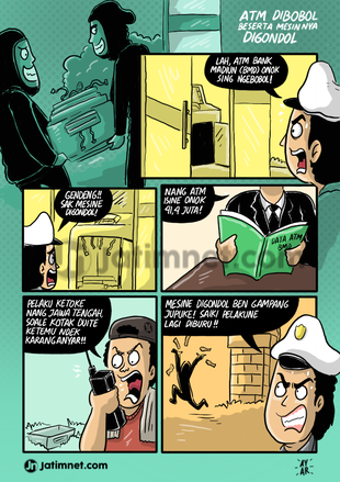 ATM Digondol Rampok Beserta Isinya.