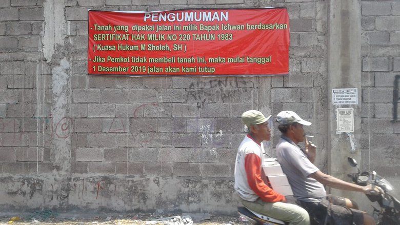 Jadi Jalan Umum, Pemilik Lahan di Tambak Wedi Minta Pemkot Membeli Tanah