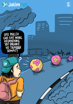 Bola Cantik di Jalur Pejalan Kaki