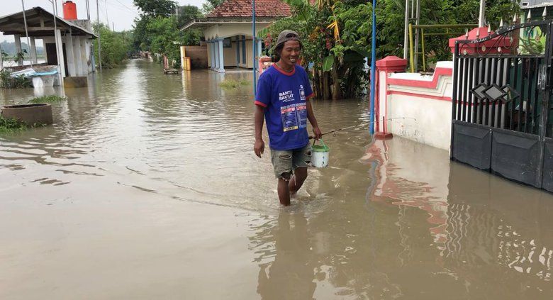 Tanggul Kembali Jebol, Puluhan Rumah di Bangsal Kembali Terendam Air