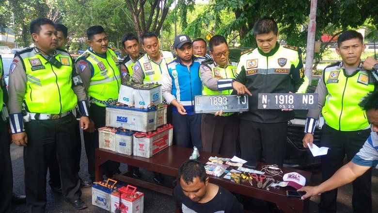 Spesialis Pencuri Aki Truk di Rest Area Tol Diringkus