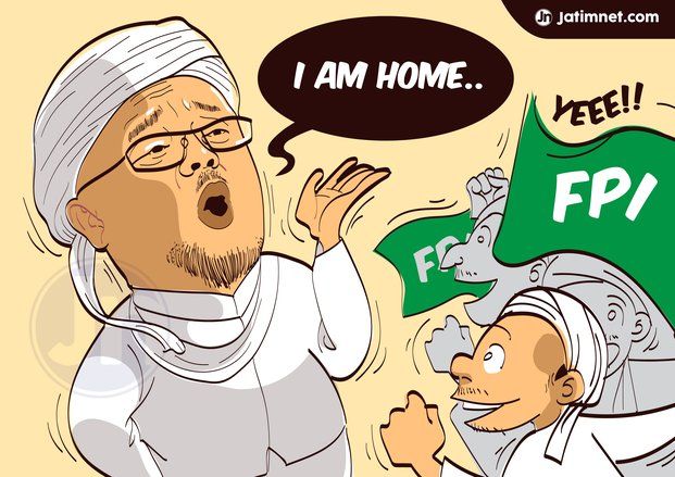 FPI Jatim Ikut Sambut Kedatangan Pemimpin Mereka Habib Rizieq Shihab