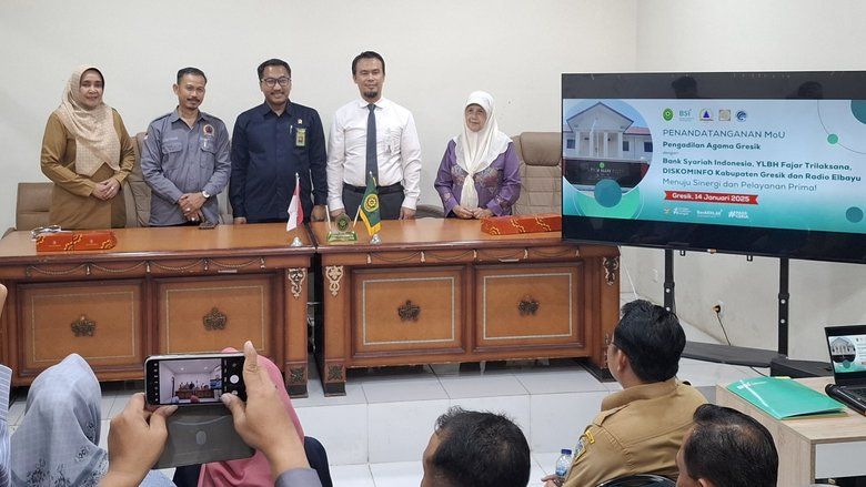 Tingkatkan Layanan Publik, Pengadilan Agama Gresik Jalin Kerjasama dengan Perbankan hingga Media