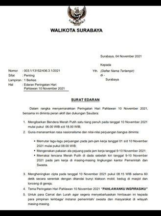Hari Pahlawan, Warga Diminta Kibarkan Bendera Satu Tiang Penuh hingga Putar Lagu Perjuangan