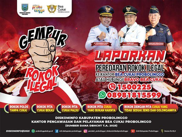Pemkab dan Bea Cukai Probolinggo Gencarkan Kampanye Gempur Rokok Ilegal