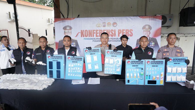 Polisi Mojokerto Ringkus Puluhan Pengedar Narkoba dengan Nilai Transaksi Fantastis