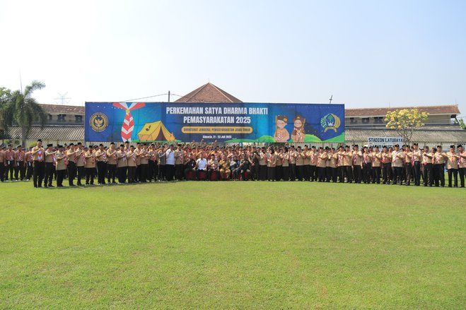 38 UPT Pemasyarakatan se-Jatim Ikuti Perkemahan Satya Dharma Bhakti Pemasyarakatan 2025