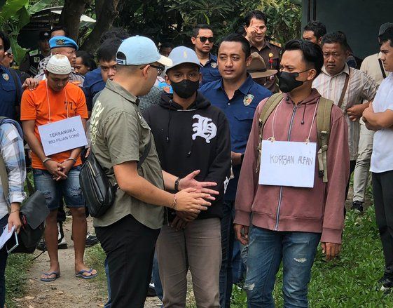 Rekonstruksi Kematian Alfan Siswa SMK di Mojosari Digelar, Tersangka Peragakan 15 Adegan