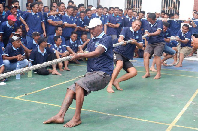 Lewat Porseni, Lapas Mojokerto Mulai Merayakan HUT ke-80 Kemerdekaan RI