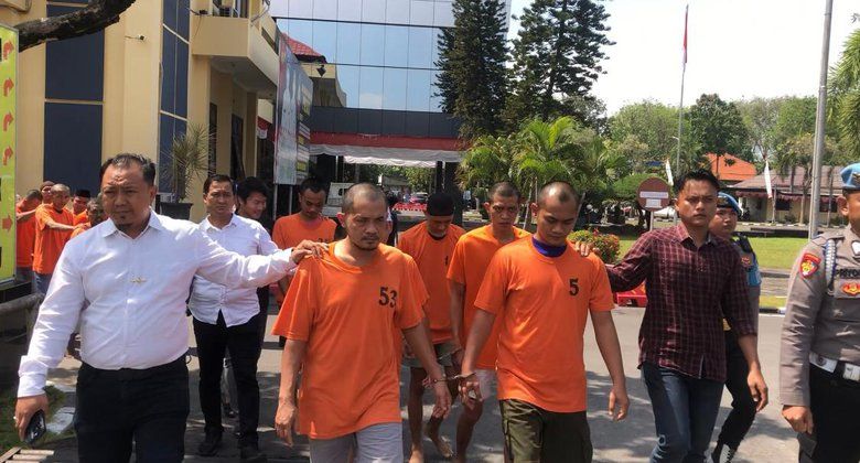 Beraksi di Jalanan, Delapan Pencuri Diamankan Polres Mojokerto