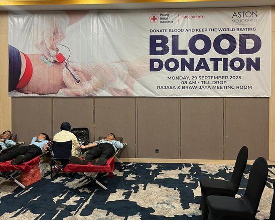 Aksi Donor Darah Warnai Rangkaian Peringatan HUT Aston Mojokerto