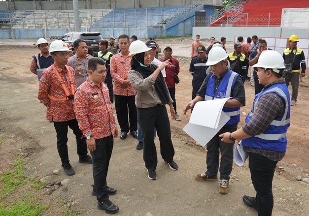 Renovasi Stadion Gajah Mada Mojosari Mojokerto Berlangsung Bertahap