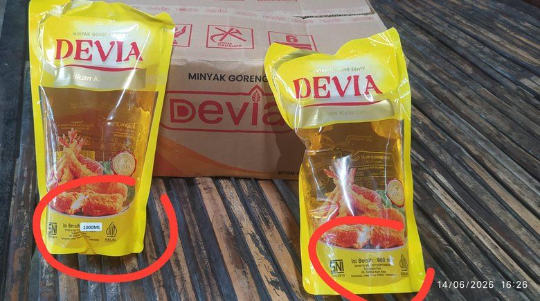 Label 1 Liter, Isi Migor Refill di Sampang Diduga Hanya 900 Ml