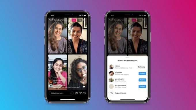 Fitur Baru Instagram, Siaran Langsung Bisa 4 Orang