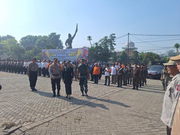 Bupati Ikfina Pimpin Apel Gelar Pasukan Ops Lilin 2023, Pergerakan Orang Naik 143,65 persen