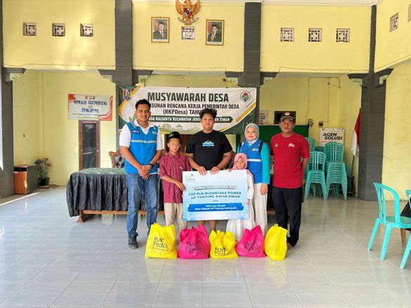 PLN NP UP Tanjung Awar-Awar Santun Anak Yatim Lewat Program Derma Nusantara