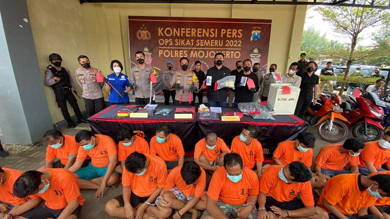 Dua Pekan, Polres Mojokerto Ringkus 30 Pelaku Kejahatan