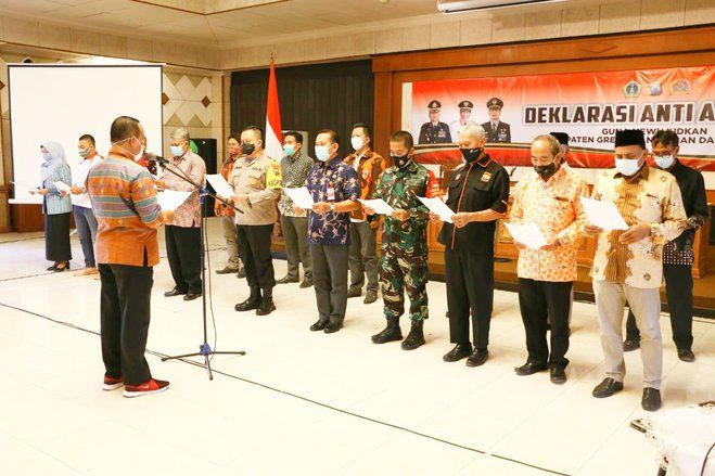Ciptakan Wilayah Kondusif, Tokoh Masyarakat di Gresik Deklarasi Anti Anarkis