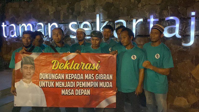 Pendukung Gibran di Kediri Deklarasi Dukung Maju Pilpres 