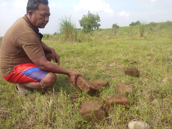 Cari Burung di Tambang Galian C, Warga Mojokerto Justru Temukan Dinding Bagian Bangunan Kuno