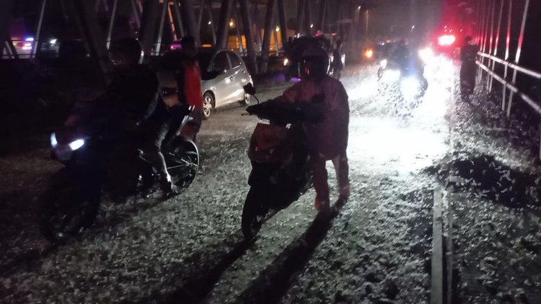 Jutaan Serangga “Menyerang” Warga dan Pengendara di Jembatan Ngrame Mojokerto