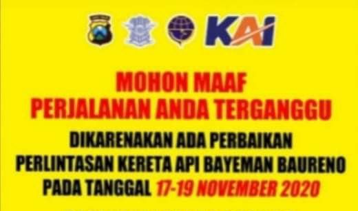 Dua Hari ke Depan, Perlintasan KA di Bayeman Alami Perbaikan