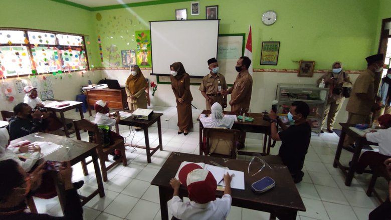 Satu Tahun Vakum, PTM Digelar Walau Kabupaten Mojokerto Zona Orange