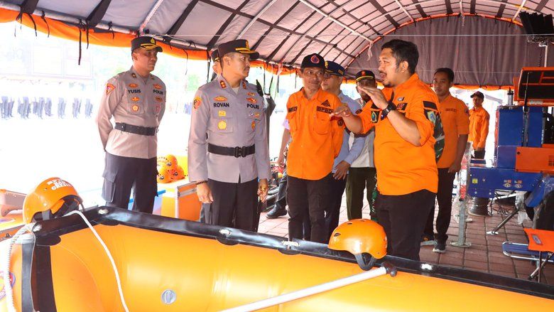 Polres dan Pemkab Gresik Siapkan Personel dan Sarpras Tanggap Darurat Bencana