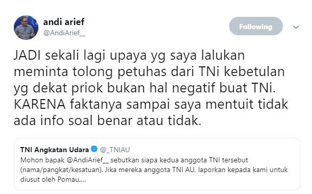 Twitwar Andi Arief vs Airmin&nbsp;Soal&nbsp;Hoaks Surat Suara Dicoblos