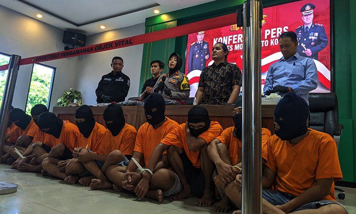 Lakukan Penganiayaan dan Perampasan, Komplotan 12 Bandit Jalanan Kota Mojokerto Diringkus