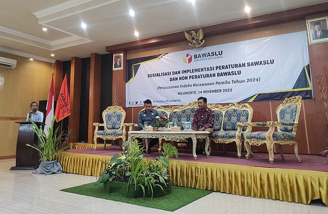 Deteksi Dini Kisruh Pilkada, Bawaslu Mojokerto Sosialisasi Penyusunan Indeks Kerawanan Pemilu 2024