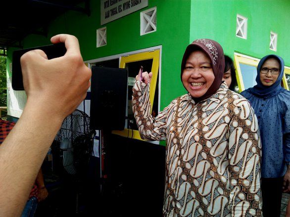 Jokowi Unggul Suara di TPS Risma Mencoblos