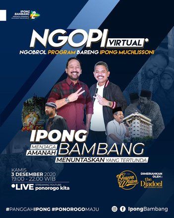 Kampanye di Tengah Pandemi, Ipong akan Bedah 10 Progamnya Melalui Ngopi Virtual