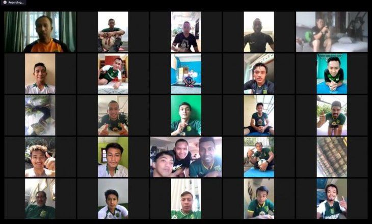 Serunya Latihan Fisik Online Pemain Persebaya