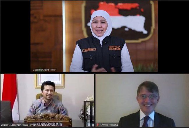 Tekan Covid-19, Jatim Gandeng Kedubes Inggris Latih Perubahan Perilaku Masyarakat