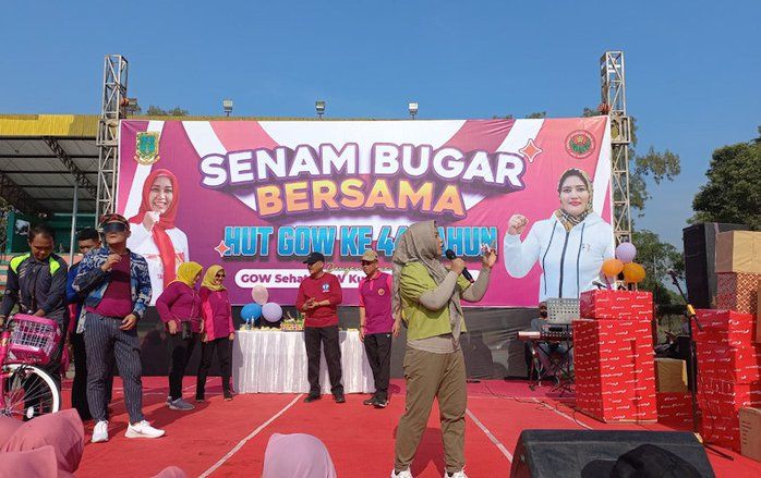 Momen HUT GOW ke-44, Ning Ita Berpesan untuk Warganya Menerapkan Hidup Sehat