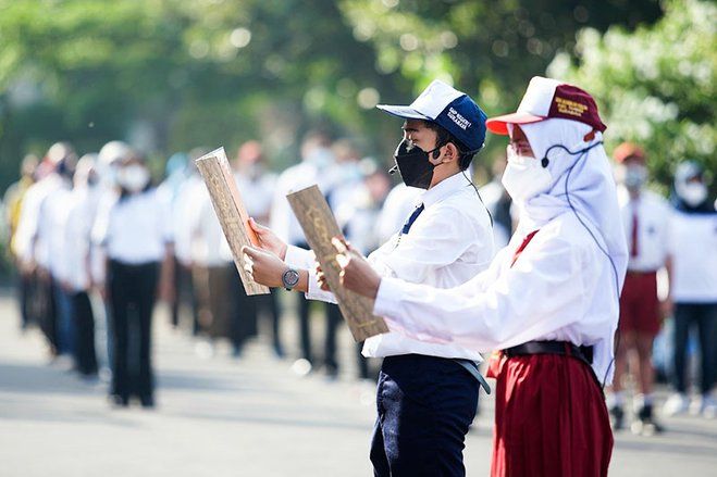 5.425 Siswa Satgas Covid-19 Sekolah Dikukuhkan
