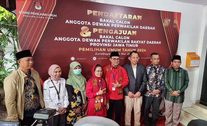 Daftar ke KPU Jatim, DPD PDIP Jatim Targetkan 37 Persen dari 120 Kursi di Pemilu 2024